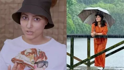 Hina Khan Gets Drenched In Rain Amidst Her Battle With Breast .
